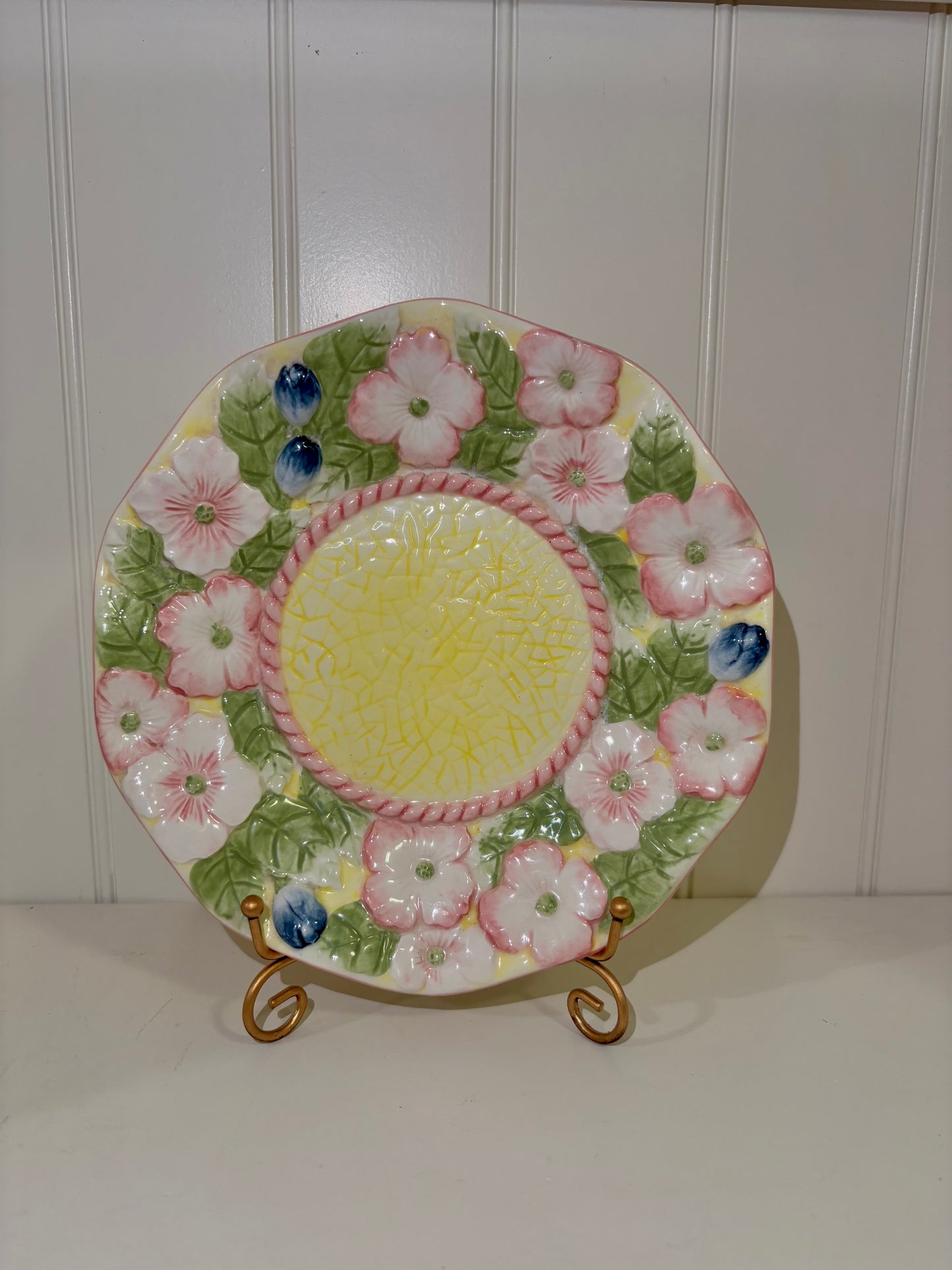 Floral Pastel ceramic plate