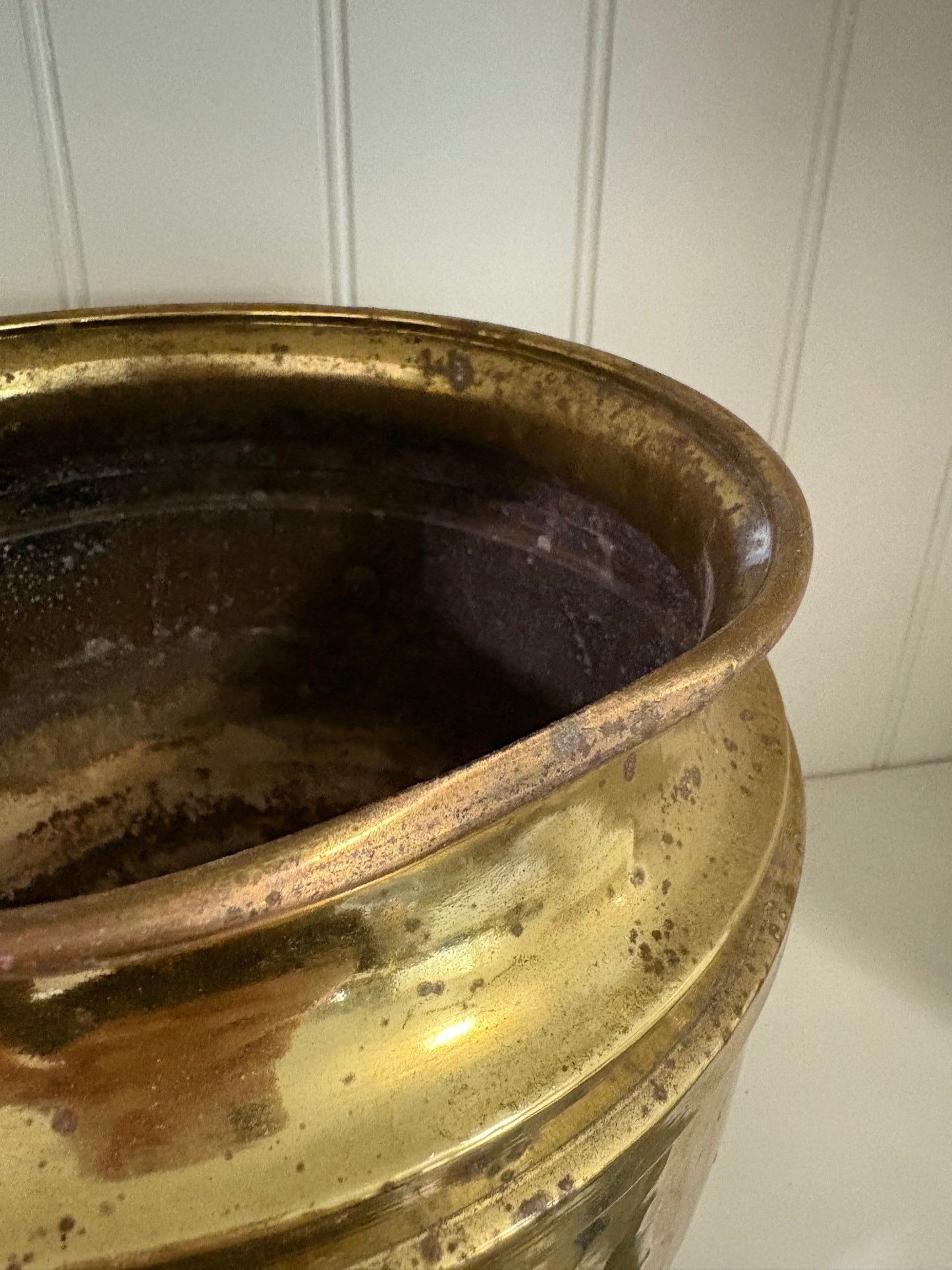 Brass Planter Lion Head