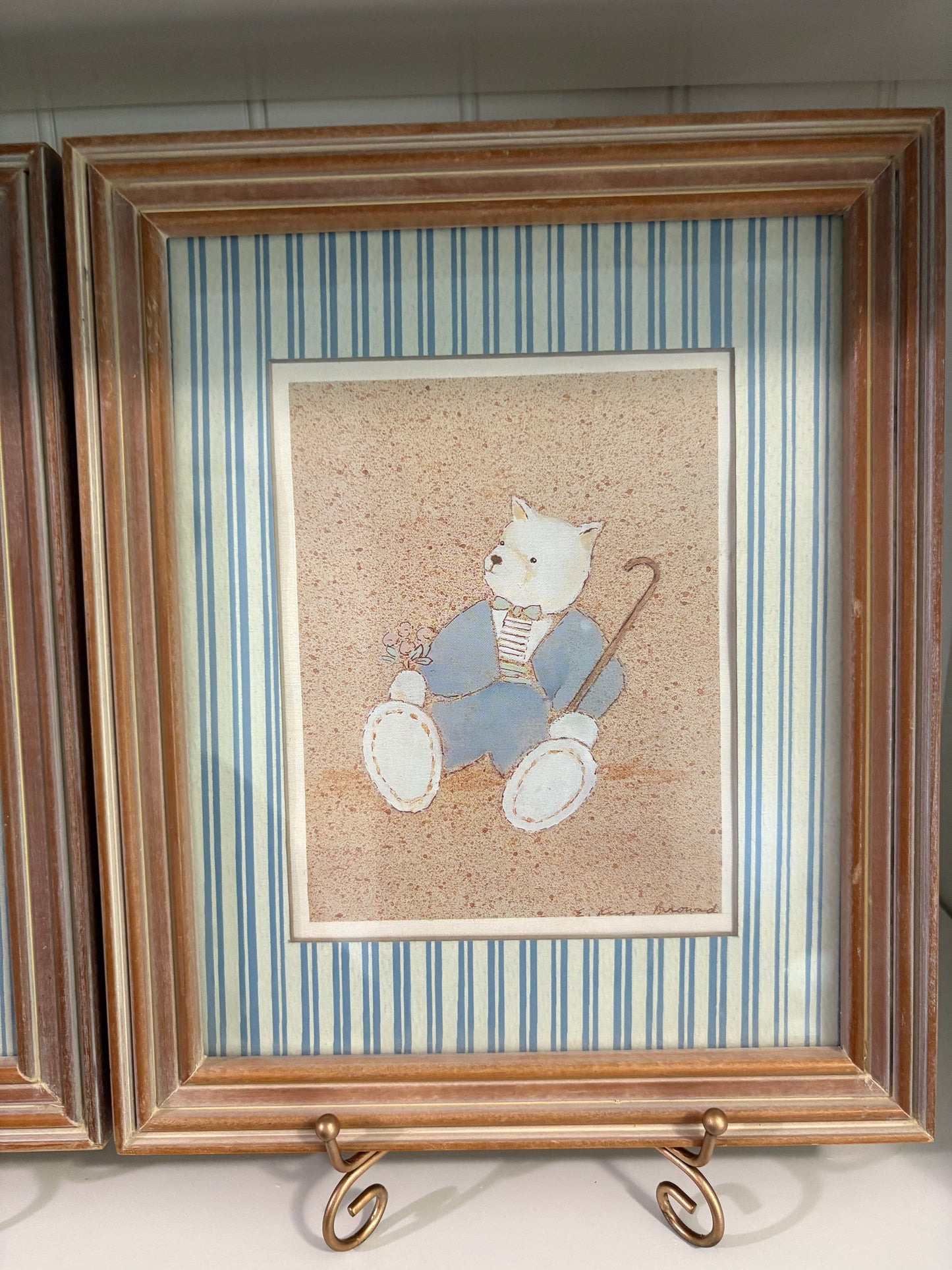 Vintage Duck and Bear Stripe Prints