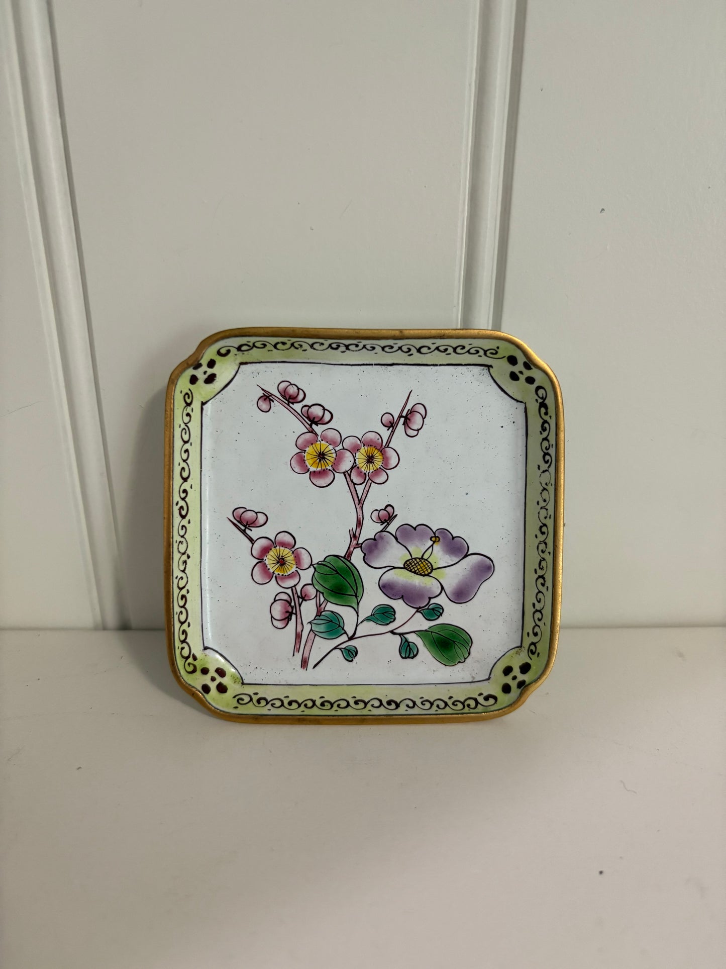 Mini Floral Metal Tray