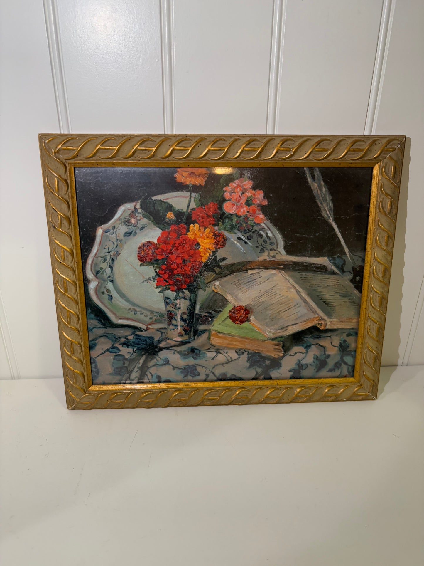 Vintage Floral Print Painting