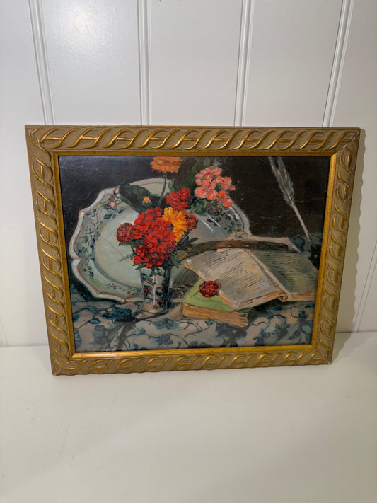 Vintage Floral Print Painting
