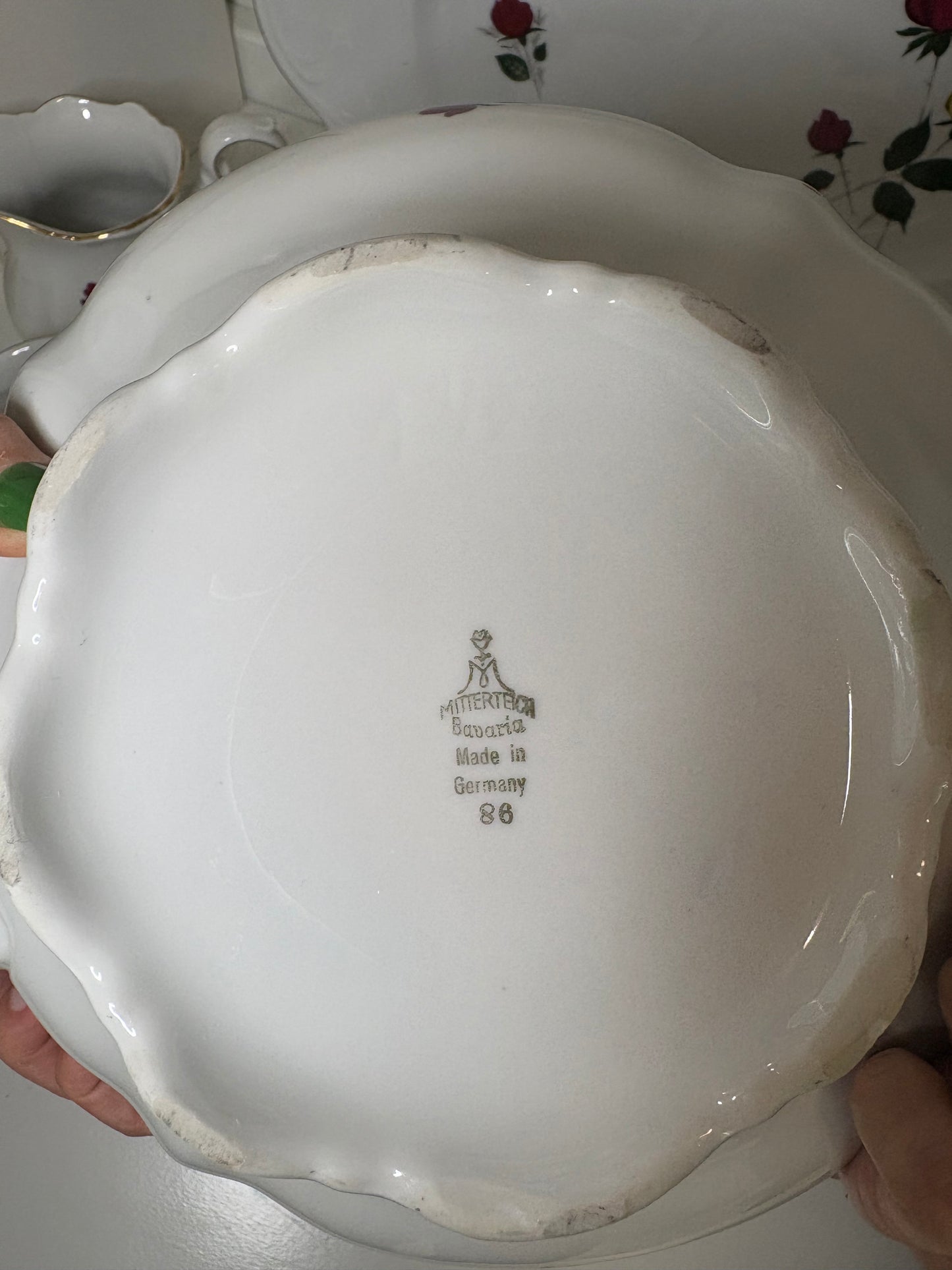 Vintage Bavaria Red Rose Set