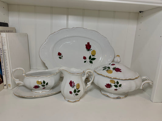 Vintage Bavaria Red Rose Set