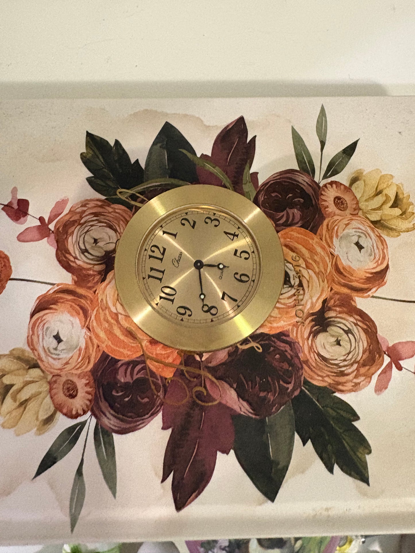 Vintage Brass Desk Clock