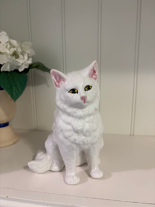 Porcelain Cat Figurine