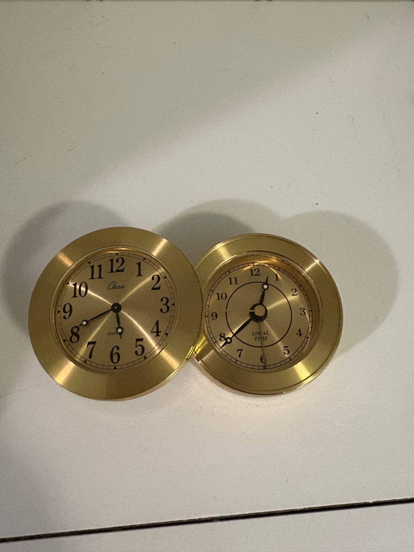 Vintage Brass Desk Clock