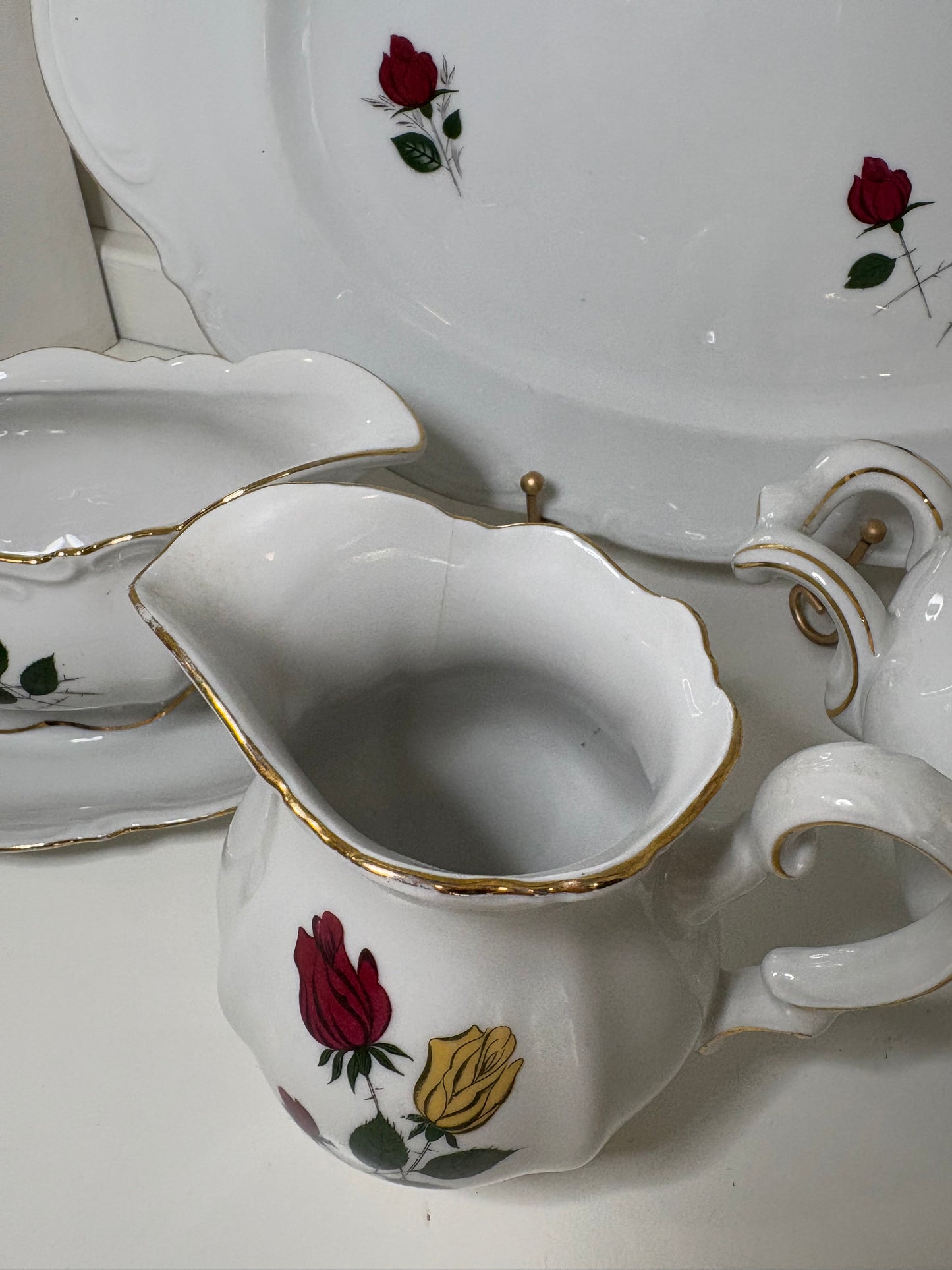 Vintage Bavaria Red Rose Set