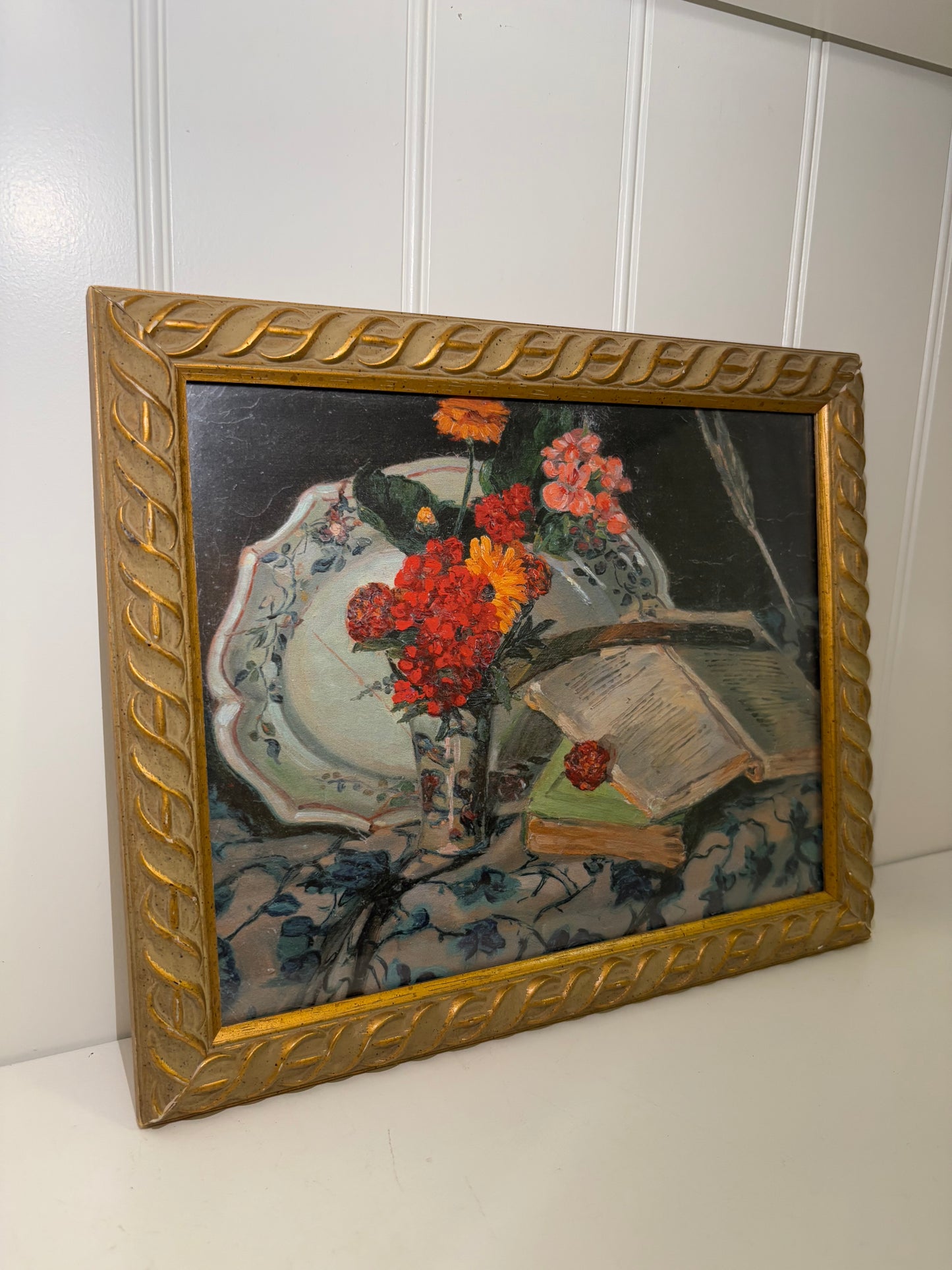Vintage Floral Print Painting