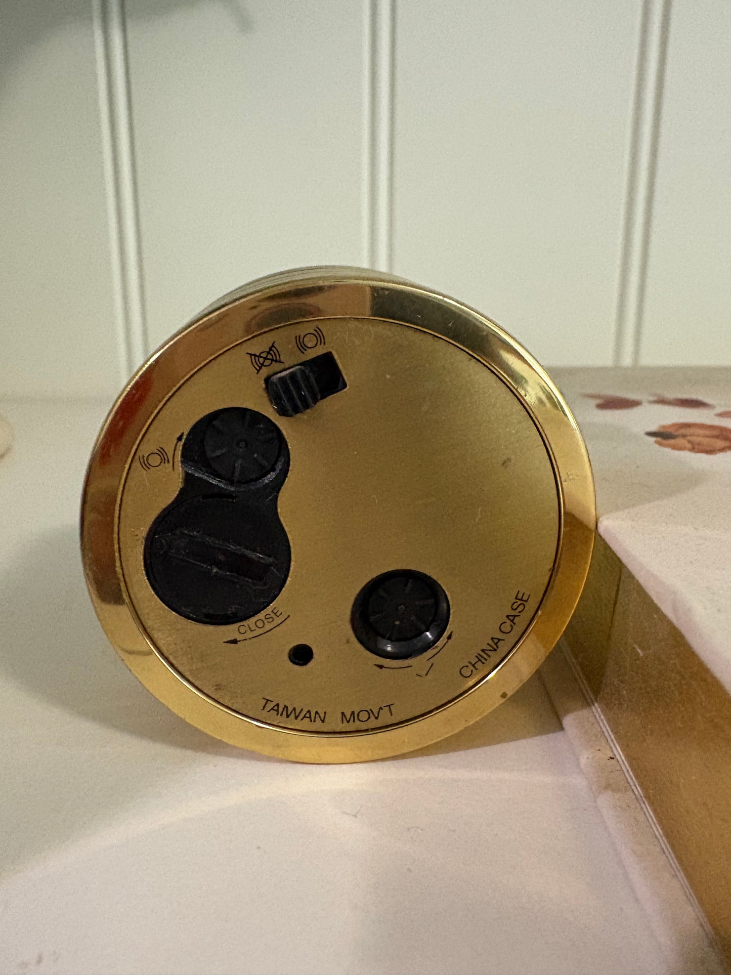 Vintage Brass Desk Clock