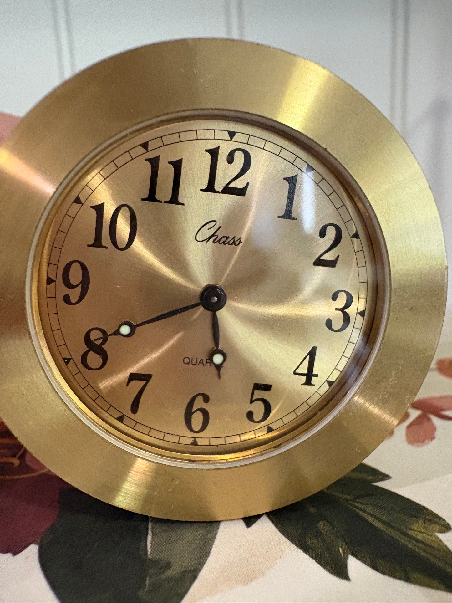 Vintage Brass Desk Clock