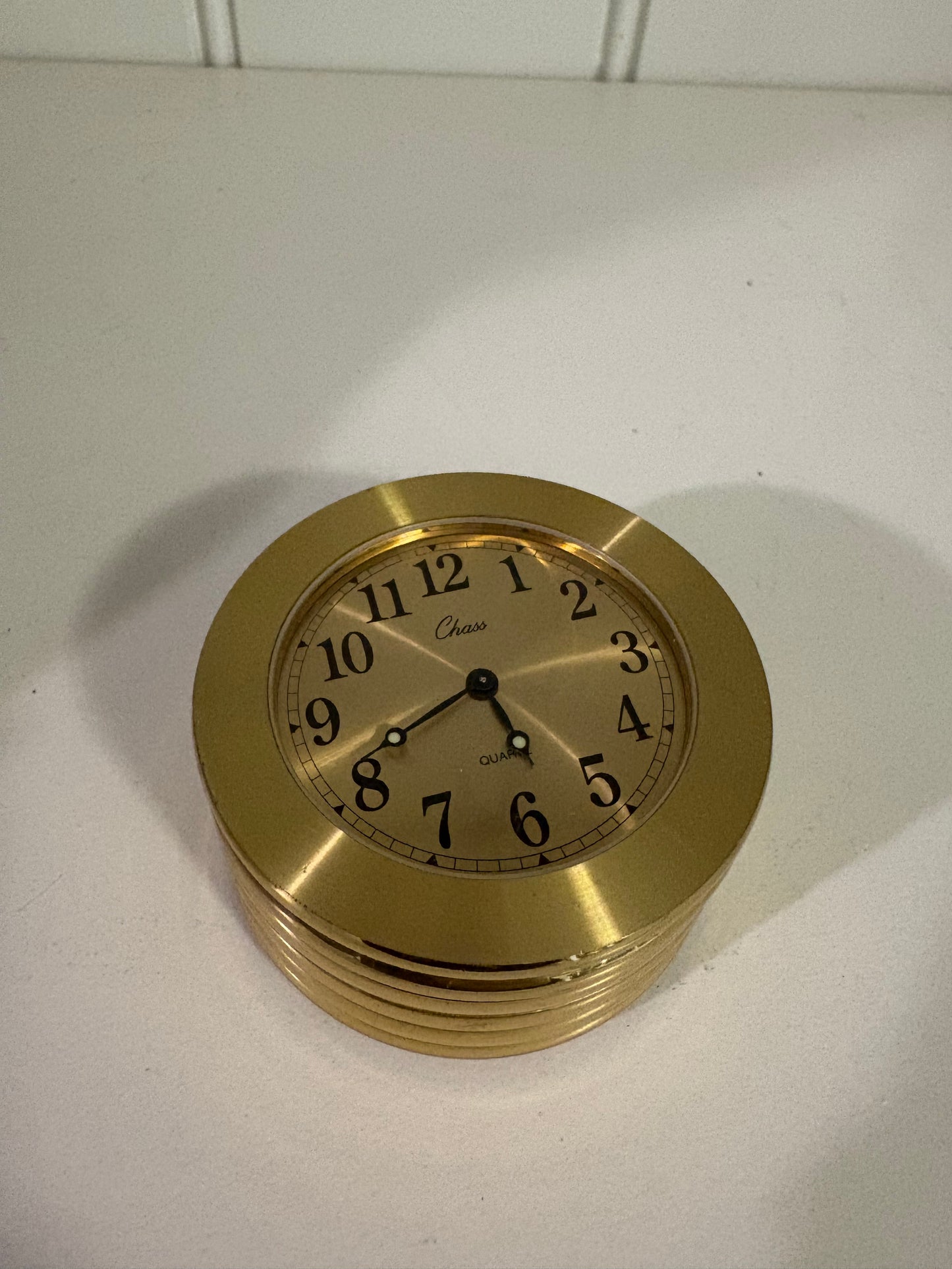 Vintage Brass Desk Clock